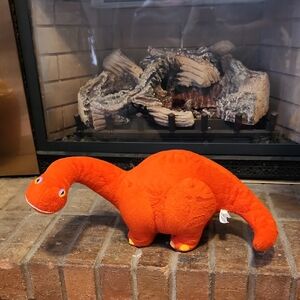 Manhattan Toy Co. Orange Dinosaur Plush Toy Vintage 2003
